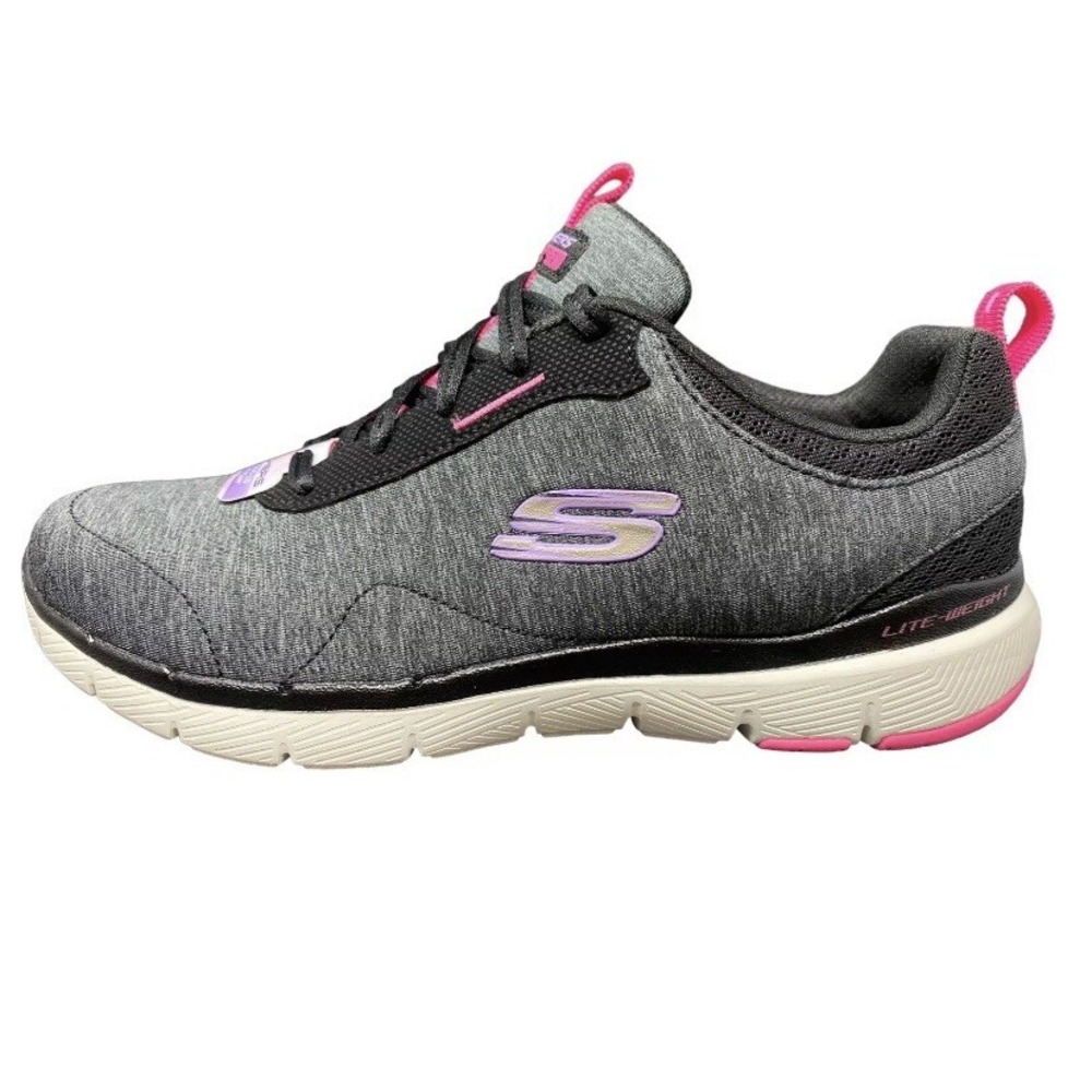 Skechers Flex Appeal 3.0 STEADY ENERGY Black/Pink Women's 6 Sneakers 149294/BKPK